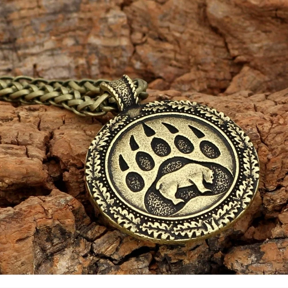 Bear Paw Pendant Necklace